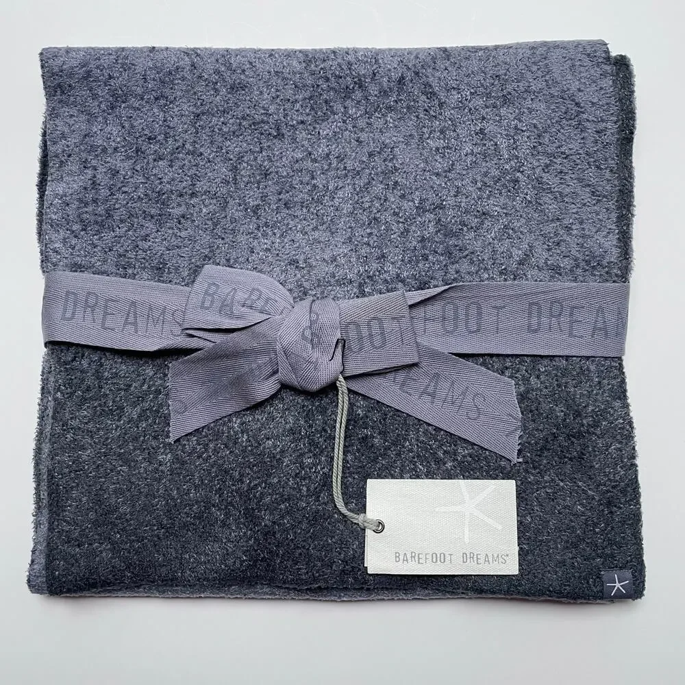 Barefoot Dreams Confetti Scarf Cozychic Lite Deep Sea Blue Indigo NEW
